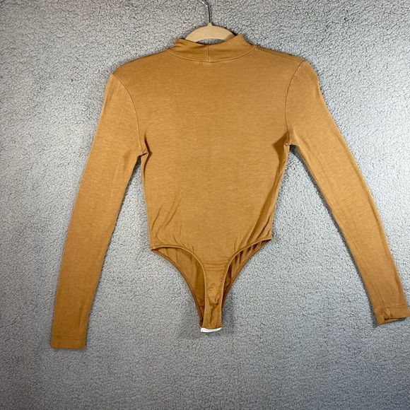 JLUXLABEL DEEP TAUPE INESSA SHEER HIGH NECK BODYSUIT Size Small - Picture 5 of 8